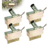 Brosse métallique, lot de 4, grattoir anti-mauvaises herbes, pour éliminer les mauvaises herbes et la mousse
