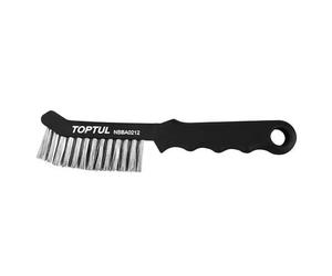 Brosse métallique, manche plastique, 2 rangées TOPTUL NBBA0212
