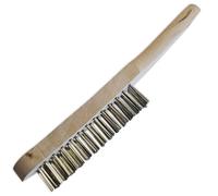 Brosse métallique manuelle - Non spécifié - 290 mm - 2 pièces - Acier inoxydable - Manche en bois