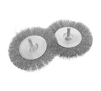 Brosse Métallique pour Joints de Carrelage, 2 Pièces, Tige 1/4 Pouce | Acier Argenté, Roue Montée sur Tige, Brins Denses Haute Résistance, pour Salle de Bain et Zones à Fort Passage