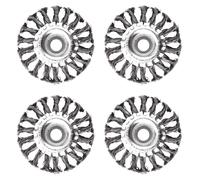 Brosse métallique pour meuleuse d'angle, diamètre 100 mm, lot de 4, en acier au carbone