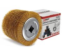 Brosse métallique rectangulaire de 120 x 100 mm pour machines de polissage