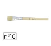 Brosse plate o'color poils soie porc nº16 virole aluminium manche bois naturel lot 10 unites