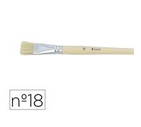 Brosse plate o'color poils soie porc nº18 virole aluminium manche bois naturel lot 10 unites