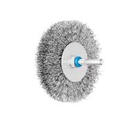 RBU 80x15 Brosse plate sur tige INOX 0,30 mm 6 mm tige