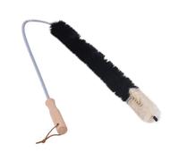 Brosse-plumeau dépoussiérante pour radiateur | Plumeau flexible en poils de chèvre 120 cm | Liseré Vert