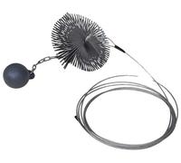 Brosse pour cheminée, nettoyant puissant pour la suie, adaptateur pour perceuse, couleur vert armée
