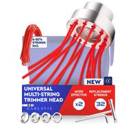 Brosse pour désherbage, compatible avec les débroussailleuses, en nylon, avec tête en aluminium, 12 ouvertures
