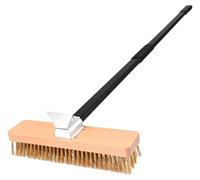 Brosse pour four à pizza avec grattoir en acier et manche long amovible