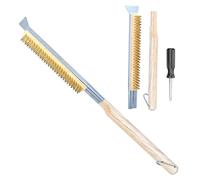 Brosse pour four à pizza avec grattoir en acier inoxydable, longueur 53 cm