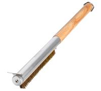 Brosse pour four à pizza - Avec grattoir - Poils en laiton - 52 cm