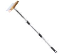 Brosse pour Four À Pizza avec Racloir - Nettoyant pour Pierre À Pizza avec Grattoir Et Manche Long - Outils Entretien Cuisine pour Friteuse Cuisine Pro Extérieur Famille