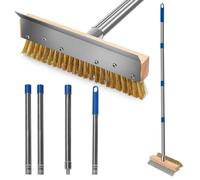 Brosse pour nettoyer les fours à pizza, avec grattoir en acier et brosse en laiton