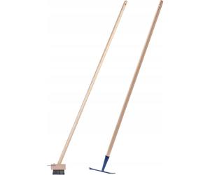 Brosse pour pavés et grattoir pour joints - Kit de nettoyage - Pour pavés et joints - Désherbant et anti-mousse - Terrasse et allée