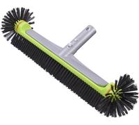 Brosse pour piscine robuste, de forme ronde, avec un dos en aluminium renforcé, de 17,5 pouces