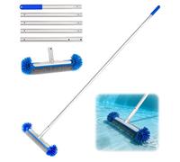 Brosse pour piscine ronde avec manche télescopique, brosses demi-circulaires