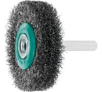 Brosse ronde à tige Lessmann, fil INOX 0,20 mm, ⌀ de brosse x largeur de garniture : 50 x 15 mm