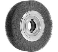 Brosse ronde d'ébavurage Lessmann, fil d'acier 0,20 mm, ⌀ de brosse x largeur de garniture : 250 x 60 mm