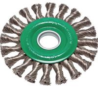 Brosse ronde en acier inoxydable tressée 115X12 mm Emplacement Trou 22.2 mm