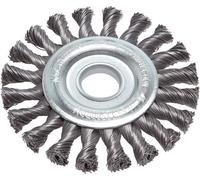 Brosse ronde en acier tressé 125X14 mm Emplacement Trou 22.2 mm