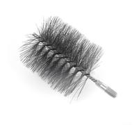 Brosse ronde en fil d'acier de 10,2 cm, outil de nettoyage, kit d'entretien de tuyau de conduit, avec poils métalliques, pour cheminée, poêle, conduit, suie