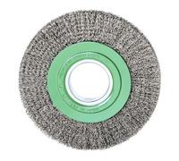 Brosse ronde Lessmann Ø 125 mm large 21-23 mm tube 40 mm fil d'acier inoxydable