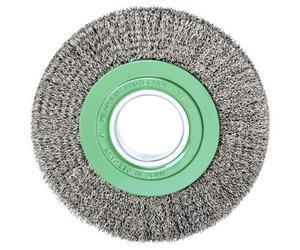 Brosse ronde Lessmann Ø 125 mm large 21-23 mm tube 40 mm fil d'acier inoxydable