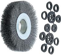 Brosse ronde métallique Lessmann Fil d'acier 0,30 / 0,35 mm, ⌀ de brosse x largeur de garniture : 178 x 32 mm