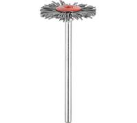 Brosse ronde miniature Lessmann micro-abrasive, grain SiC 500, ⌀ x largeur de brosse : 22 x 2 mm