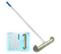 Brosse ronde pour piscine, avec une tige amovible et des poils semi-circulaires