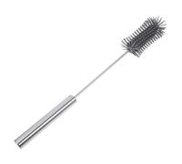 Brosse Rotative de Nettoyage pour Biberons, Acier Inoxydable et Silicone | Tasses et Contenants Variés, Usage Maison ou Voyage, Poils Souples, Conception Multifonction