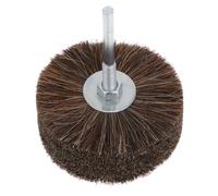 Brosse Rotative en Crin de Cheval Roue de Polissage, pour Perceuse | Accessoire Marron Métal, pour Sculpture Bois et Bijouterie, Élimine Oxydation, Poussière, Cire