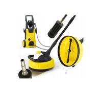 Brosse Rotative T-Racer - Distributeur Intégré | Adaptateur QC Inclus | Compatible Nettoyeur Haute Pression Kärcher K2-K7 Kränzle