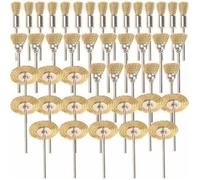 Brosse roue et abrasif de perceuse 45 Pièces Laiton Brosses Brosses Brosse Métallique Fil De Dremel Proxxon Kit De Polissage Acier