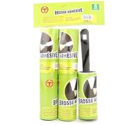 Brosse Rouleau Adhésif anti-Peluche + 4 Recharges