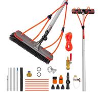 Brosse Télescopique 7 m avec Arrivée d’Eau | Perche Nettoyage Toiture et Panneaux Solaires | Balai Télescopique