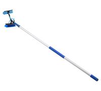 Brosse télescopique SucceBuy pour panneaux solaires, kit de nettoyage comprenant une perche télescopique en aluminium de 2 à 10 m, un tuyau d'arrosage de 20 m, une brosse pivotante à 180°, une raclett