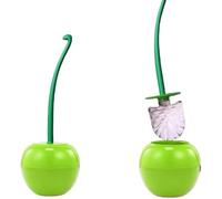 Brosse Toilettes WC en Forme De Cerise Créative, Brosse Et Support De Toilette, Brosse De Toilette Plastique, Outil De Nettoyage De Salle De Bain Décoratif (Vert)