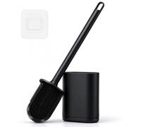 Brosse Toilettes WC Silicone avec Égouttoir: Brosse WC Hygiénique | Design anti-rayures pour nettoyage profond, fixation murale ou au sol, idéale pour salle de bain, WC invités et camping-car.
