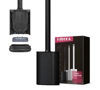 Brosse Toilettes WC Silicone Noir Suspendu Murale Balai Toilette | Avec Support à Séchage Rapide, Mural Balayette WC