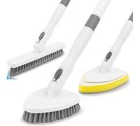 Brosse universelle pour sanitaires - Système de nettoyage efficace pour les revêtements de sol, les baignoires, les toilettes et les vitres
