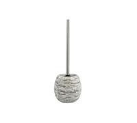 MSV Bad Série "Brique" Brosse WC Brosse à WC Garniture de WC en céramique blanche/grise