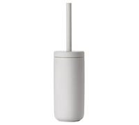 Brosse WC avec support, en grès/polypropylène, gris clair, 38,7 cm