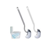 Brosse WC Blanche et Grise avec Poignée Longue