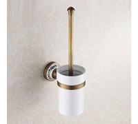 Brosse WC,Brosse de Toilettes Toilette Porte-balais De Luxe Fini Antique Toilette Porte-brosse Avec De La Céramique Coupe Household Products Salle De Bain Décoration Brosse de toilette