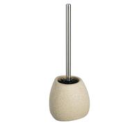 Brosse WC - Céramique - Aspect pierre naturelle - 12,5 x 38,5 x 12 cm - Gris