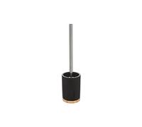 Brosse WC coloris noir en polyrésine - D. 8,8 x H. 40 cm --