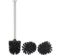 BadeStern Brosse WC en acier inoxydable Ø 7,5 cm avec têtes de rechange - Noir