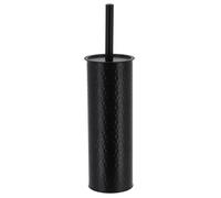Brosse WC en métal effet martelé noir - Tendance