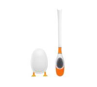 Brosse Wc En Silicone ¿ Fixation Murale, Conception Flexible Pour Un Nettoyage En Profondeur, Séchage Rapide, Double Tête De Brosse, 42 Cm